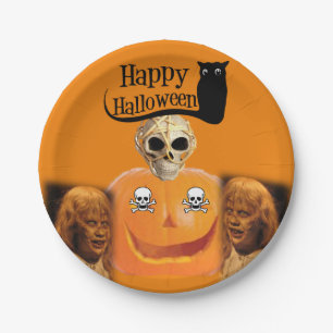 Prato De Papel Chapas de papel no Halloween