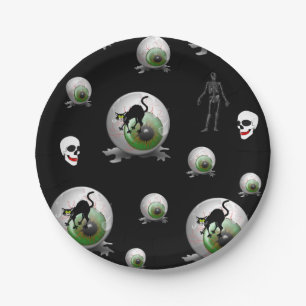 Prato De Papel Chapas de papel no Halloween