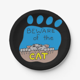 Prato De Papel Chapas de papel no Halloween, Cat