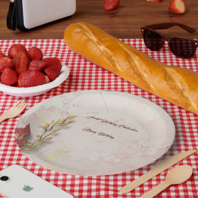 Prato De Papel Chapas de papel para aniversário de 40 anos (Piquenique)