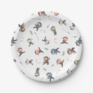 Prato De Papel Chapas de papel para crianças do guerreiro Ninja