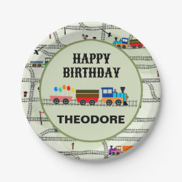 Prato De Papel Chapas de Papel para Crianças Ferroviárias