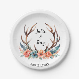 Prato De Papel Chapas de papel para Festa de casamento e vedação