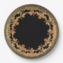 Chapas de Papel para Ocasiões Douradas Elegantes