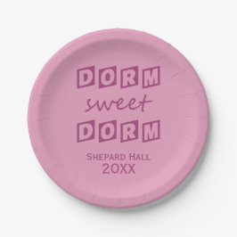 Prato De Papel Chapas de papel personalizadas do Dorm Sweet Dorm