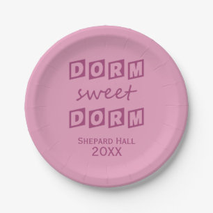 Prato De Papel Chapas de papel personalizadas do Dorm Sweet Dorm