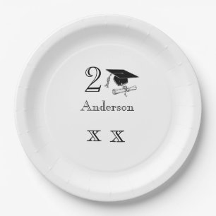 Prato De Papel Chapas de Papel Personalizadas para Graduação