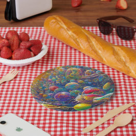 Prato De Papel Chapas de papel Race Espacial