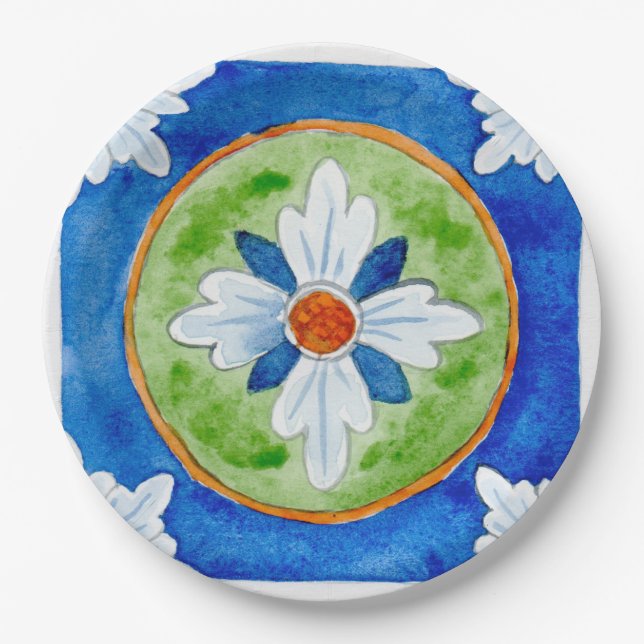 Prato De Papel Chapas de papel SCT_P8-1 design siciliano tradicio (Frente)