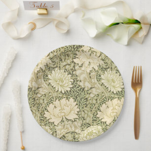 Prato De Papel Chapas de papel William Morris Chrysanthemum