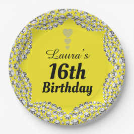 Prato De Papel Chapas especiais de 16.ª ou edição de festas de id