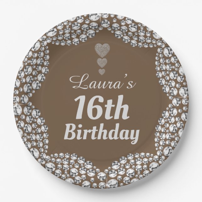 Prato De Papel Chapas especiais de 16.ª ou edição de festas de id (Frente)