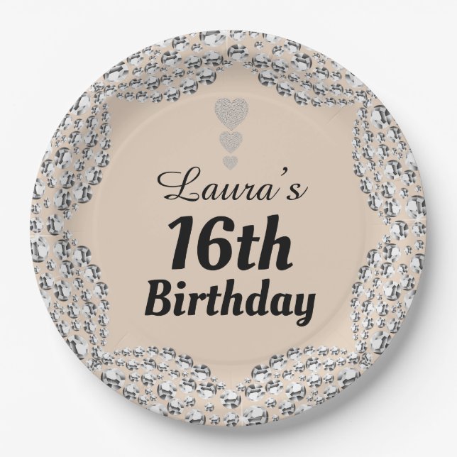 Prato De Papel Chapas especiais de 16.ª ou edição de festas de id (Frente)