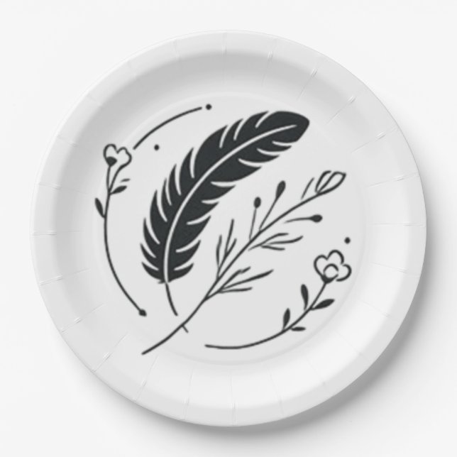 Prato De Papel Chapas ou chapas de papel descartáveis (Frente)