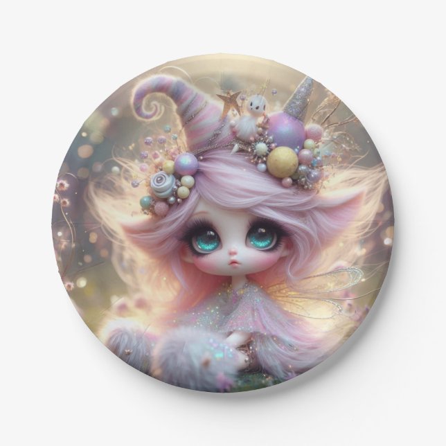 Prato De Papel Chapéu de Corte do Cabelo do rico (Frente)