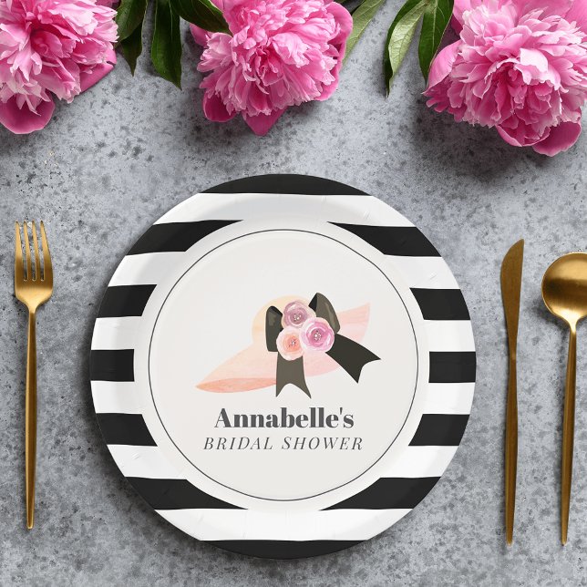 Prato De Papel Chapéu Rosa Grande Estilo Derby Rosa de Noiva Fest (Criador carregado)