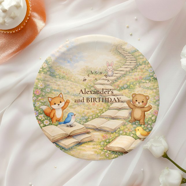 Prato De Papel Chapter Two Turning Pages Birthday (Criador carregado)