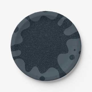 Prato De Papel Charcoal Splash Custom Party Paper Plate
