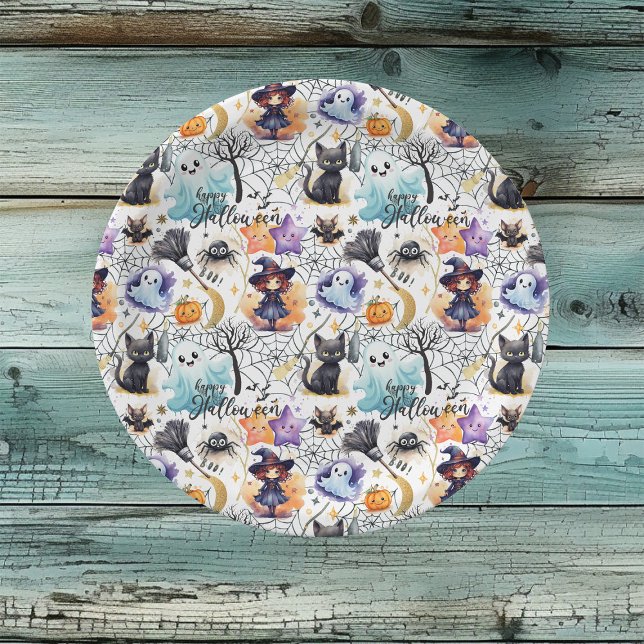 Prato De Papel Charming Halloween Paper Plates (Criador carregado)