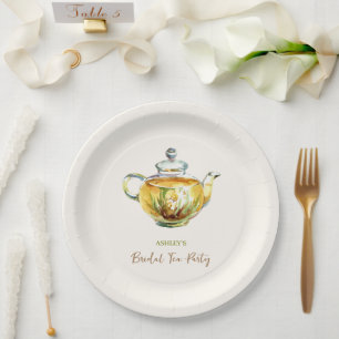 Prato De Papel CHARMY Chamomile Bridal Tea Party