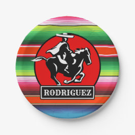 Prato De Papel Charro Horse, nome personalizado, sérvia mexicana 