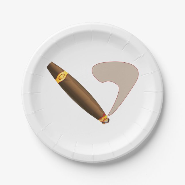 Prato De Papel Charuto de Estilo Cubano Grande Gordo (Frente)