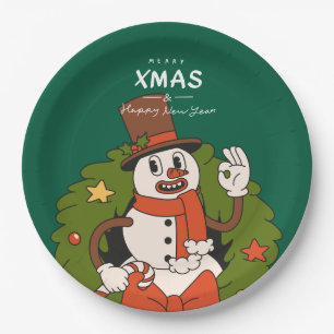 Prato De Papel Chavões de Natal