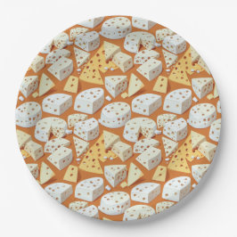 Prato De Papel Cheese Pieces With Natural Holes Cute Pattern 