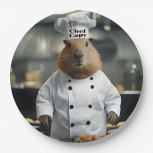 Prato De Papel "Chef Capybara: Pastelaria Masterchef