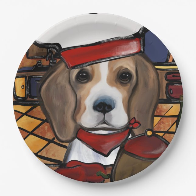 PRATO DE PAPEL CHEFE BEAGLE   (Frente)