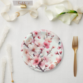 Prato De Papel Cherry Blossom