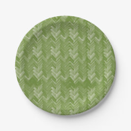 Prato De Papel Chevron, Herringbone Pattere, Forest Green