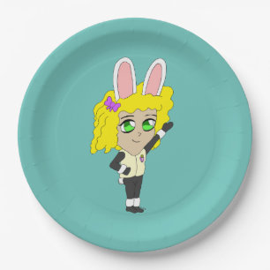 Prato De Papel chibi bunnygirl