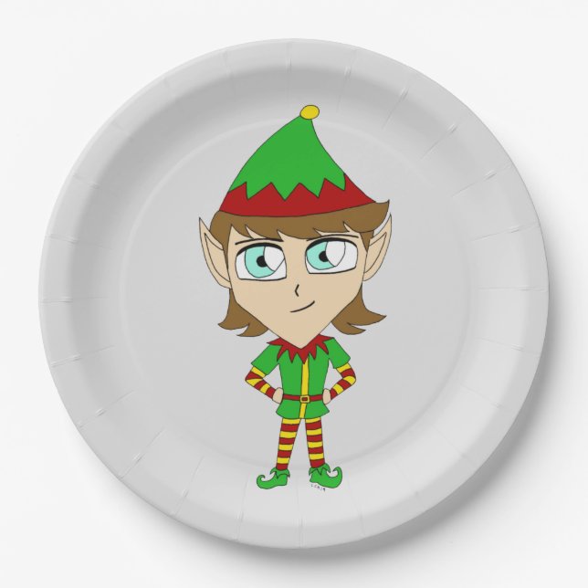 Prato De Papel chibi elf (Frente)