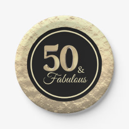 Prato De Papel Chic 50 e Fabuloso Faux Dourado