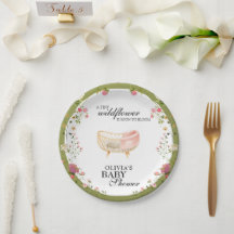 Chic Boho Floral de Flor Silvestre para Chá de Beb