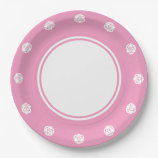 Prato De Papel Chic com Tabletop em Placa de Papel Petal Rosa