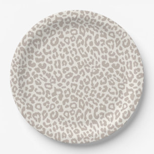 Prato De Papel Chic Cream Taupe Animal Print