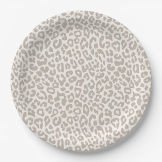 Prato De Papel Chic Cream Taupe Animal Print