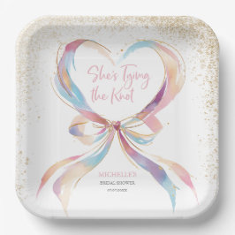 Prato De Papel Chic Ela é Casando Arco Rosa