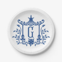 Chic Pagoda Monograma G Papel Placa