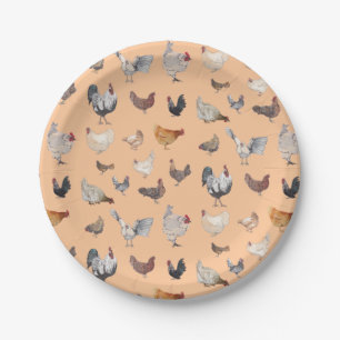 Prato De Papel Chicken Happy Paper & Party Plates
