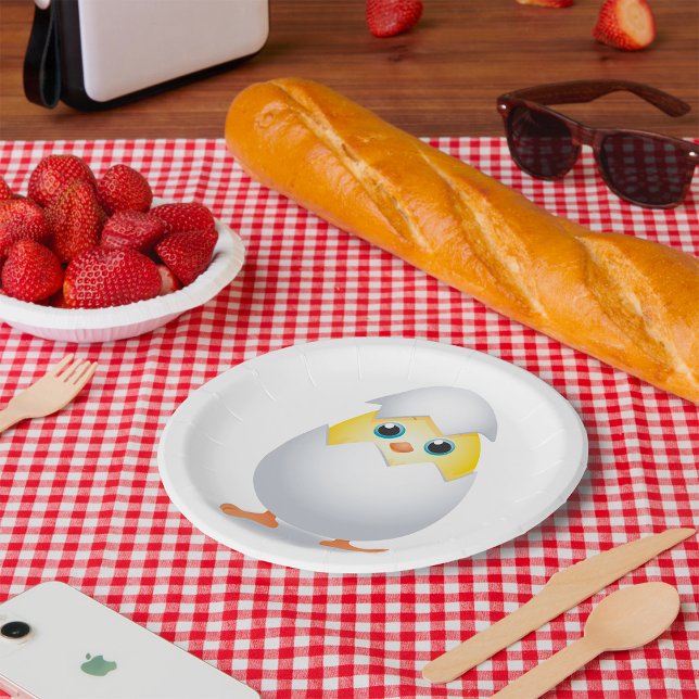 Prato De Papel Chicken Plates de pintinho Amarelo (Criador carregado)