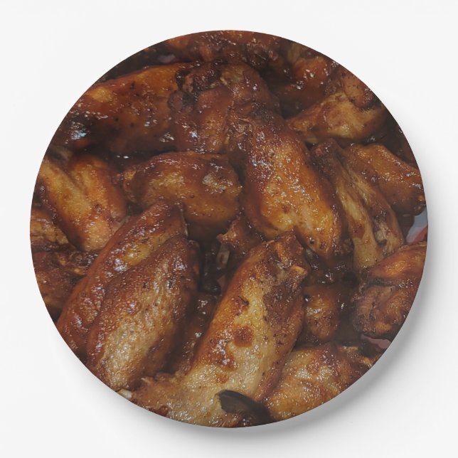 Prato De Papel Chicken wings - placas de papel  (Frente)