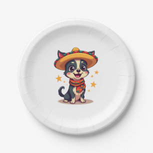 Prato De Papel Chihuahua México Cinco de Mayo Cópia Engraçado