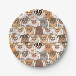 Prato De Papel Chihuahua Pattern