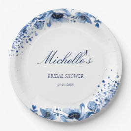 Prato De Papel Chinoiserie Asiática Light Blue Bridgerton