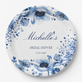 Prato De Papel Chinoiserie Asiática Light Blue Bridgerton