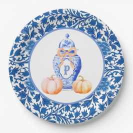 Prato De Papel Chinoiserie Ginger Jar Monograma do Grande Milênio