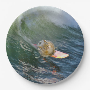 Prato De Papel Chipset de surf em forma de cuta